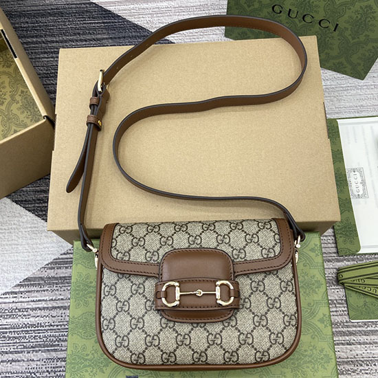 Gucci Horsebit 1955 Mini Shoulder Bag 815205 Brown