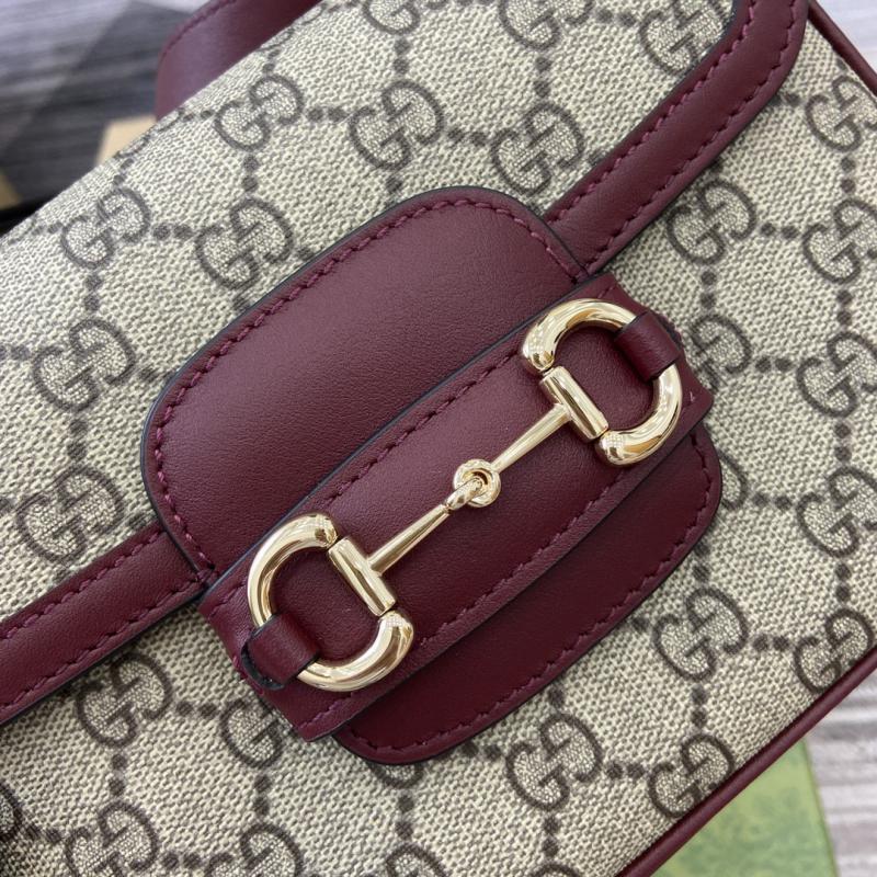 Gucci Horsebit 1955 Mini Shoulder Bag 815205 Burgundy