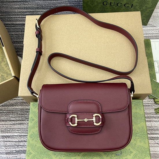 Gucci Horsebit 1955 Mini Shoulder Bag 815205 Burgundy