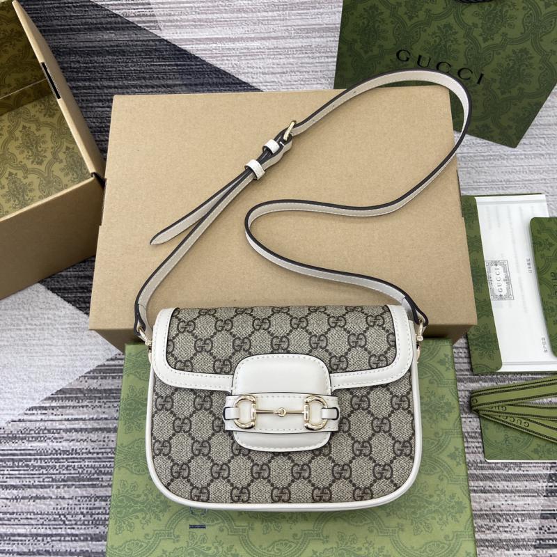 Gucci Horsebit 1955 Mini Shoulder Bag 815205 White