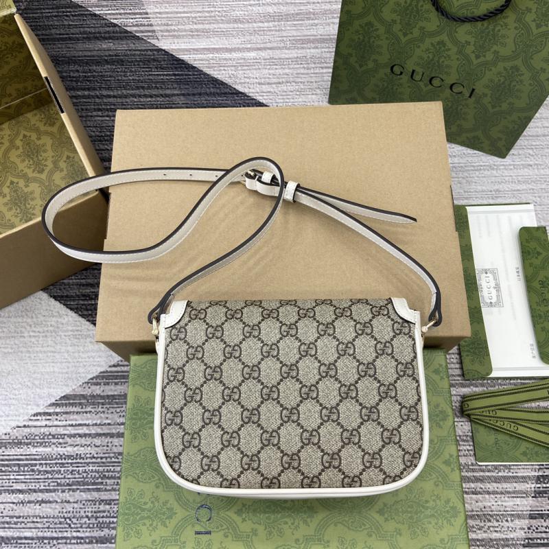 Gucci Horsebit 1955 Mini Shoulder Bag 815205 White