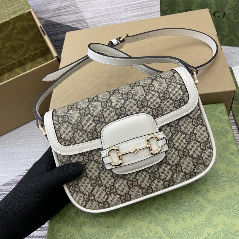 Gucci Horsebit 1955 Mini Shoulder Bag 815205 White