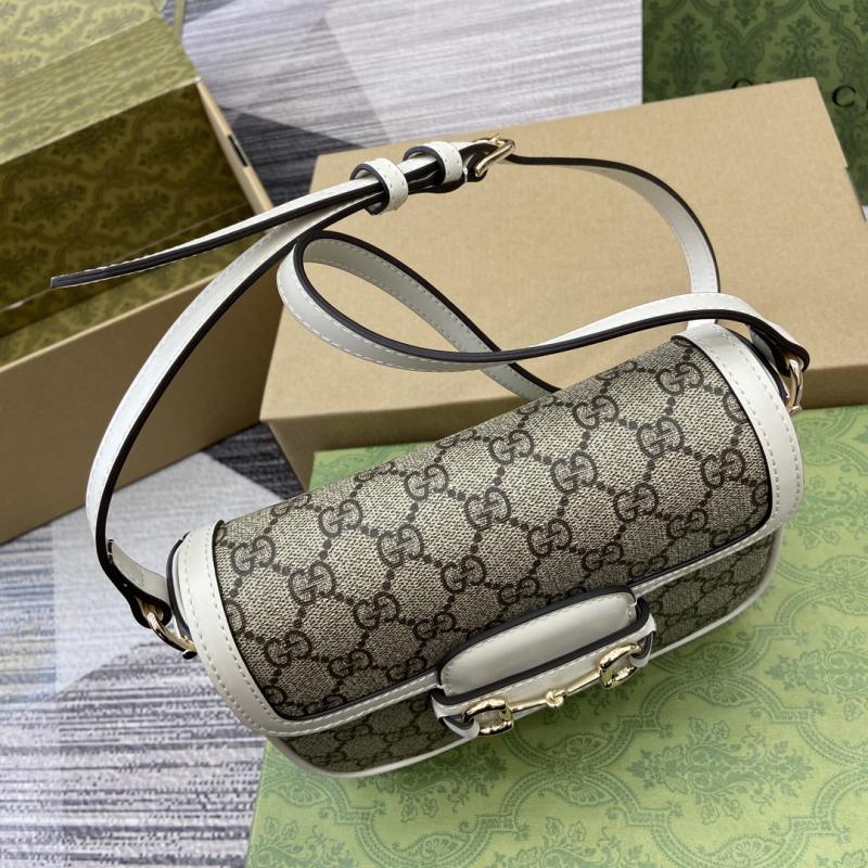 Gucci Horsebit 1955 Mini Shoulder Bag 815205 White