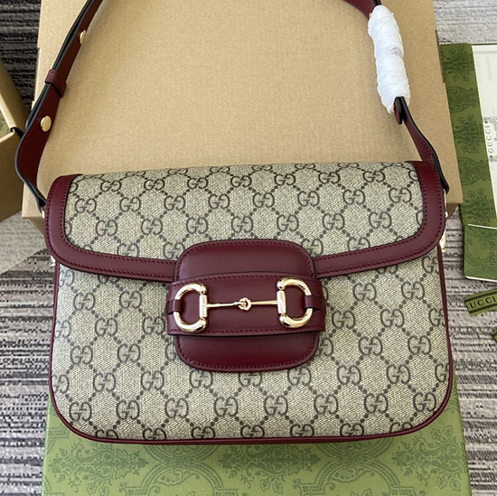 Gucci Horsebit 1955 Small Shoulder Bag 815178 Burgundy