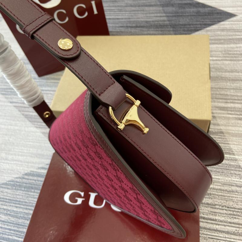 Gucci Horsebit 1955 Small Shoulder Bag Burgundy 602204