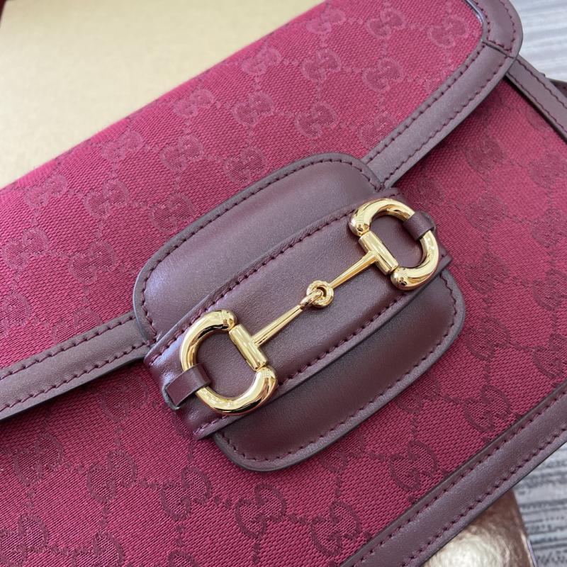 Gucci Horsebit 1955 Small Shoulder Bag Burgundy 602204