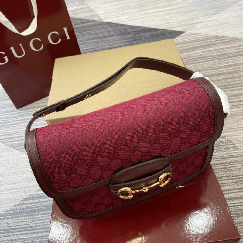 Gucci Horsebit 1955 Small Shoulder Bag Burgundy 602204