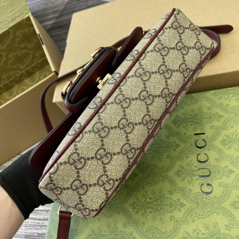 Gucci Horsebit 1955 Small Top Handle Bag 815206 Burgundy