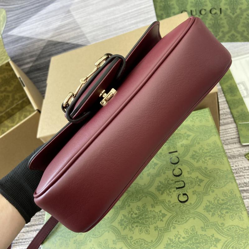 Gucci Horsebit 1955 Small Top Handle Bag 815206 Burgundy