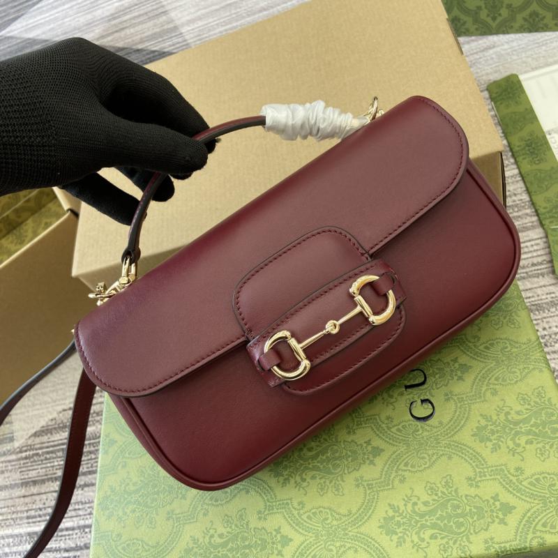 Gucci Horsebit 1955 Small Top Handle Bag 815206 Burgundy