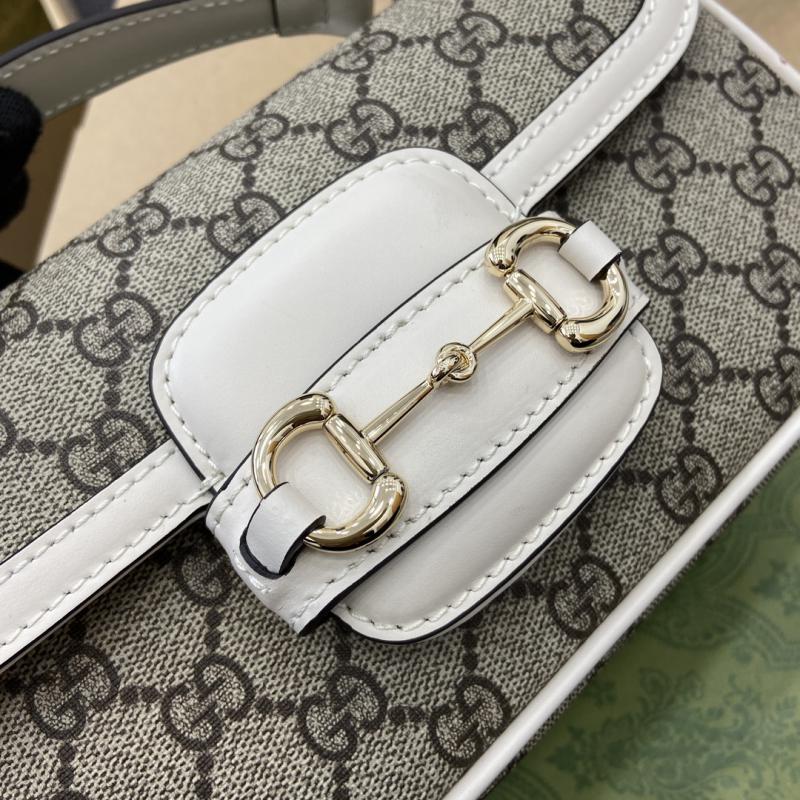 Gucci Horsebit 1955 Small Top Handle Bag 815206 White