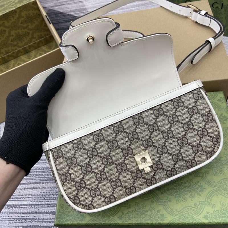 Gucci Horsebit 1955 Small Top Handle Bag 815206 White