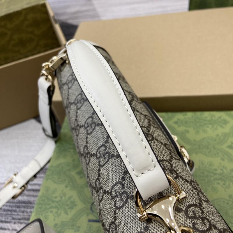 Gucci Horsebit 1955 Small Top Handle Bag 815206 White