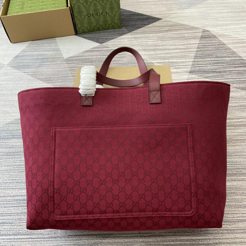 Gucci Large GG Tote Bag 802166 Burgundy