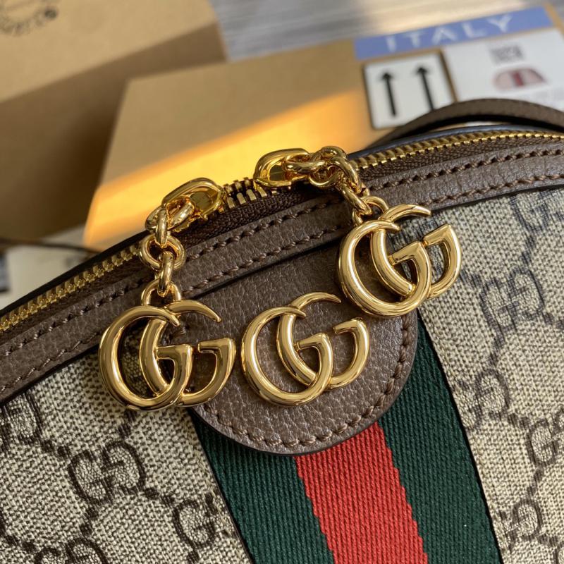 Gucci Ophidia GG Small Shoulder Bag Brown 499621