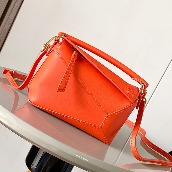 Loewe Classic Calfskin Mini Puzzle Bag Orange L062312