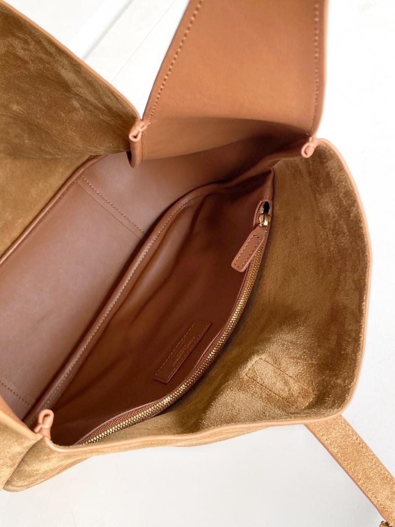 YSL LE 5 A 7 Supple Suede Large Hobo Bag 753837 Camel