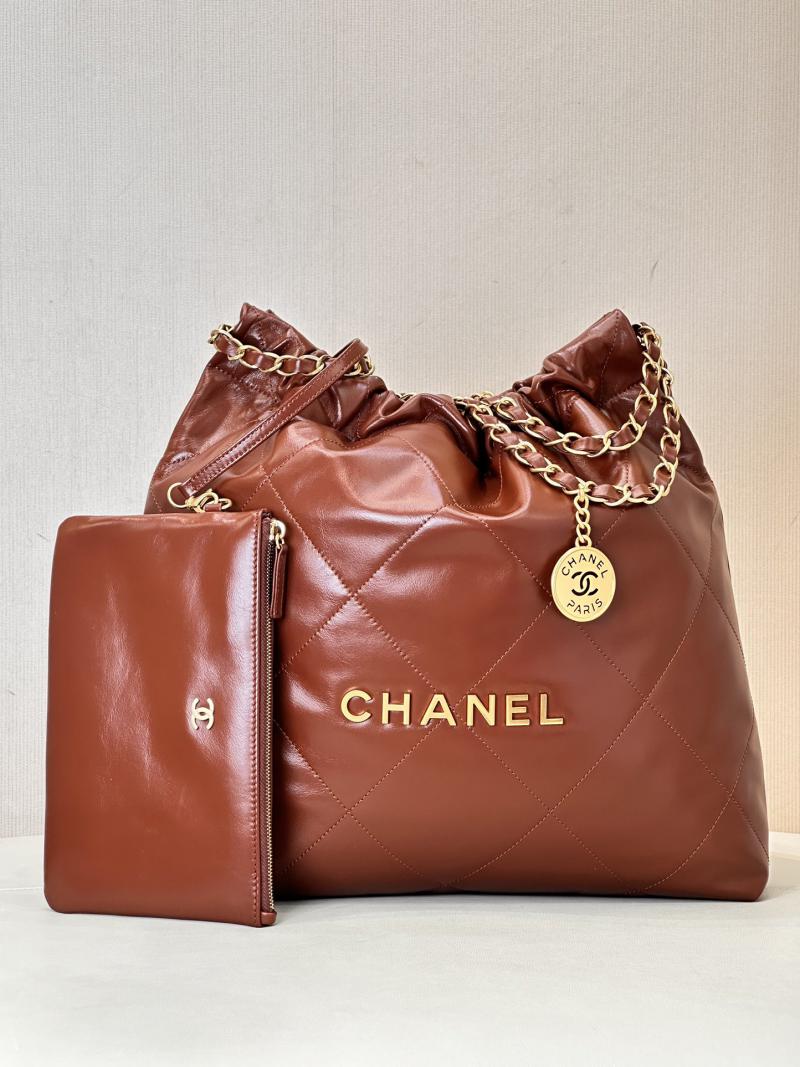 Chanel 22 Handbag AS3261 Tan