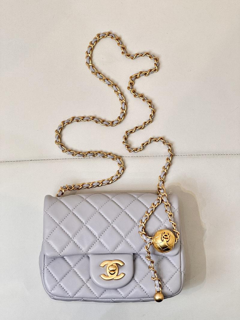 Chanel Lambskin Flap Bag AS1786 Grey