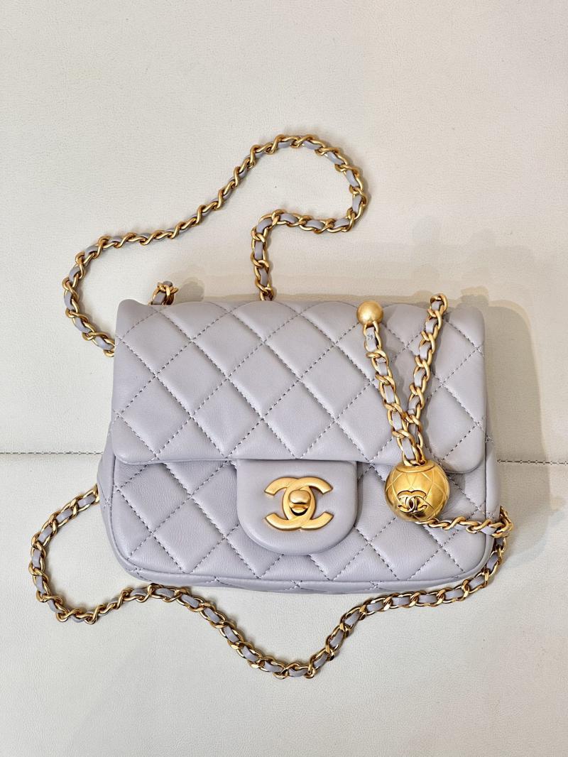 Chanel Lambskin Flap Bag AS1786 Grey