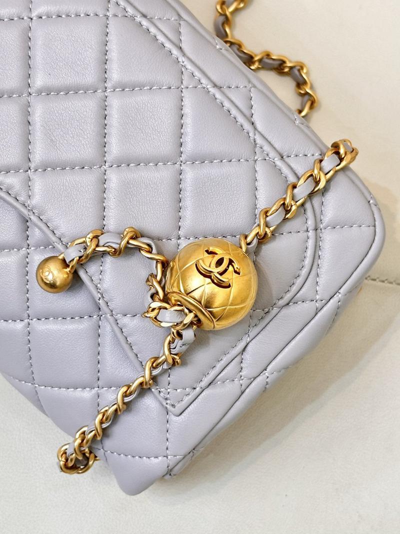 Chanel Lambskin Flap Bag AS1786 Grey