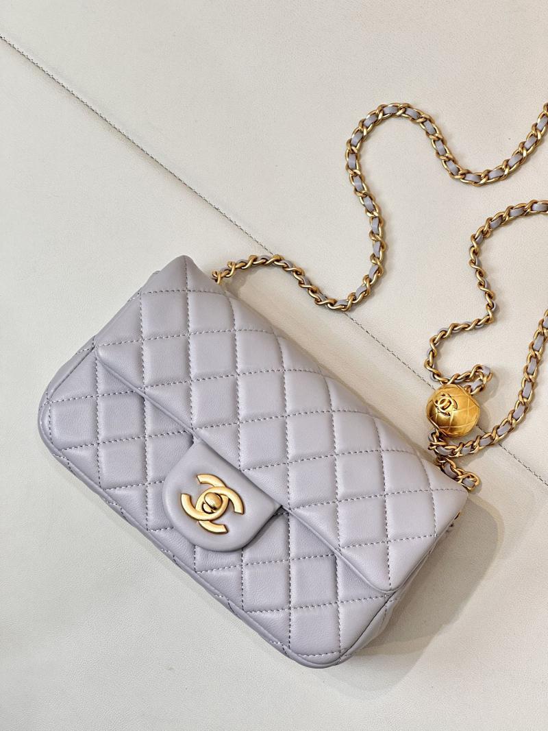 Chanel Lambskin Flap Bag AS1787 Grey