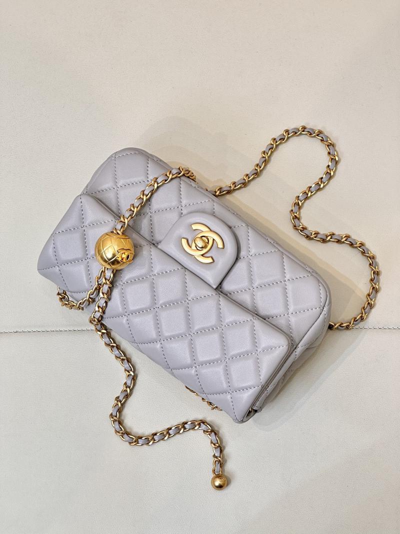 Chanel Lambskin Flap Bag AS1787 Grey