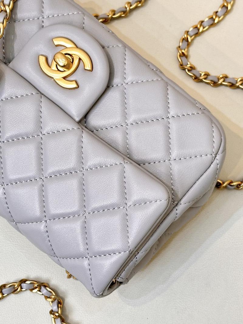 Chanel Lambskin Flap Bag AS1787 Grey