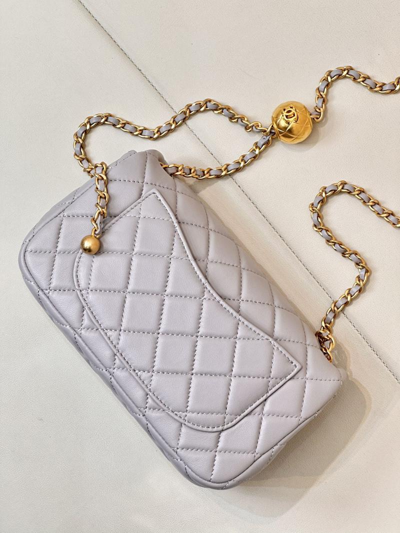 Chanel Lambskin Flap Bag AS1787 Grey