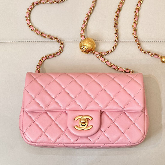 Chanel Lambskin Flap Bag AS1787 Pink