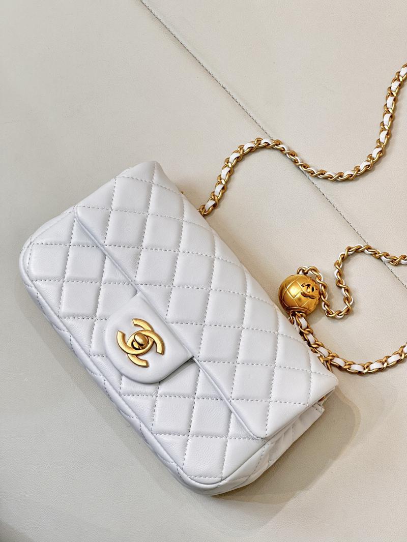 Chanel Lambskin Flap Bag AS1787 White