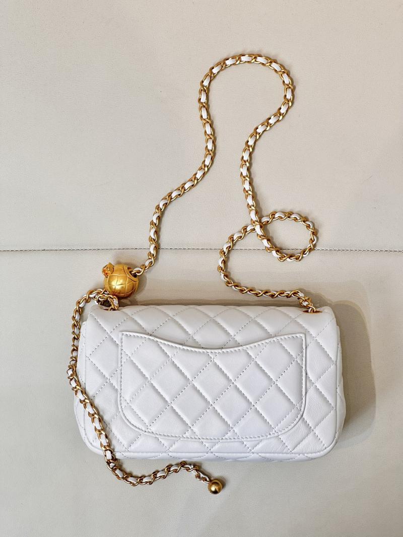 Chanel Lambskin Flap Bag AS1787 White