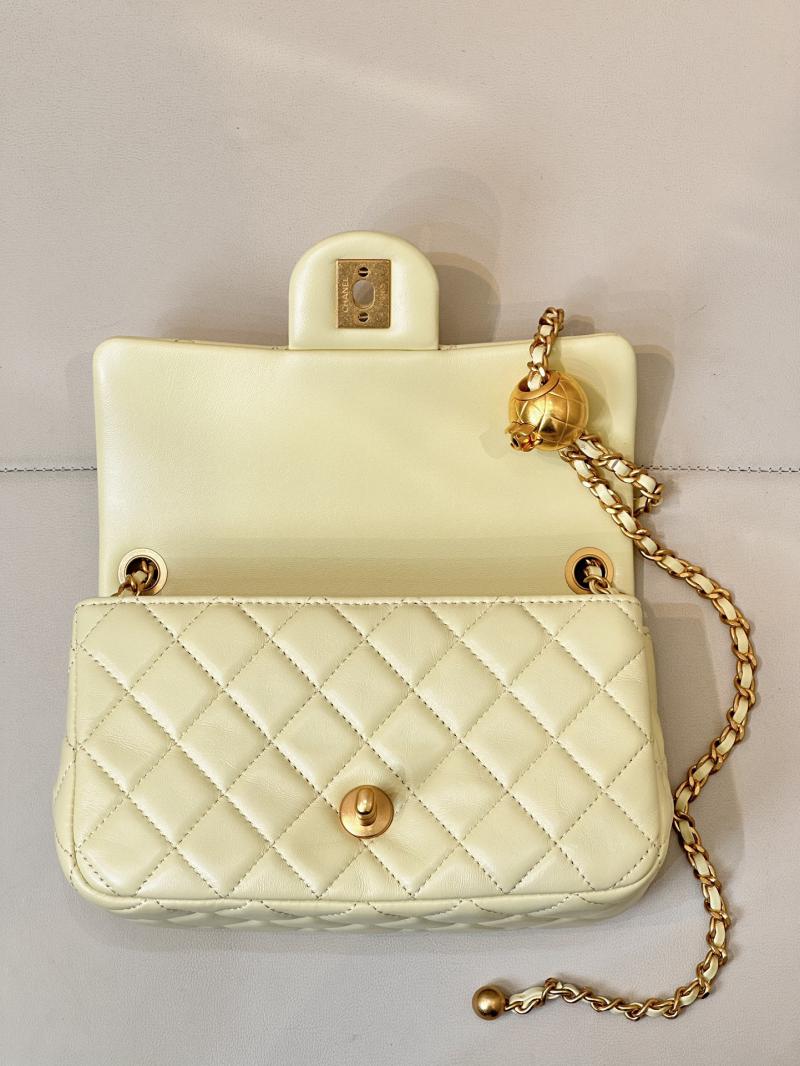 Chanel Lambskin Flap Bag AS1787 Yellow