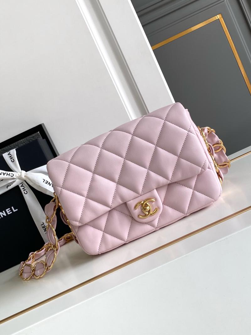 Chanel Lambskin Flap Bag AS2409 Pink