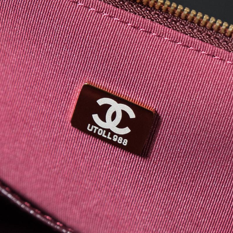 Chanel Lambskin Small Tote AS5130 Burgundy