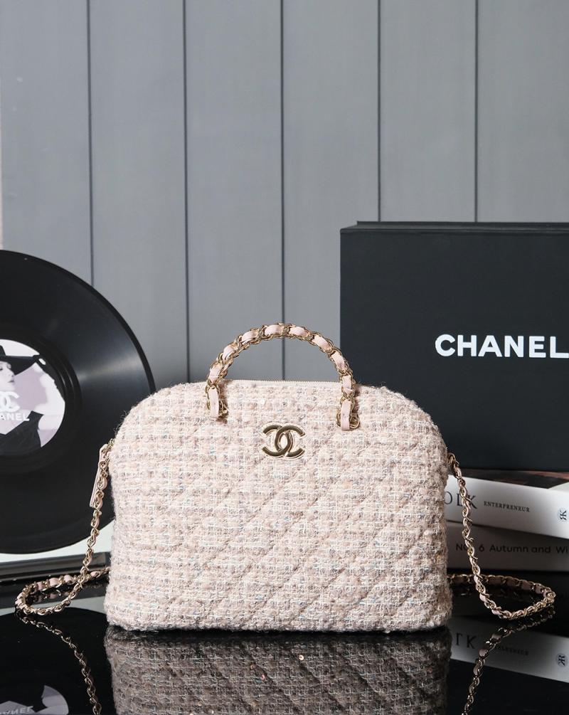 Chanel Wool Small Tote Pink AS3969