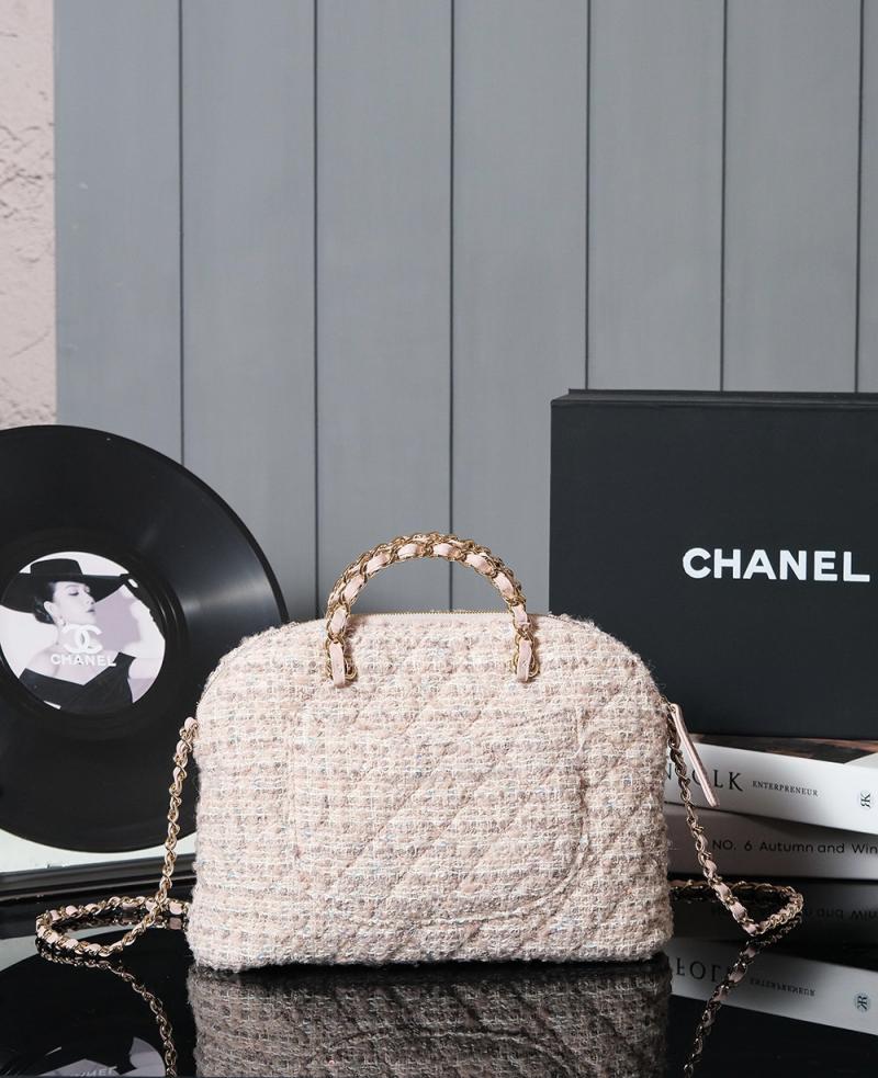 Chanel Wool Small Tote Pink AS3969