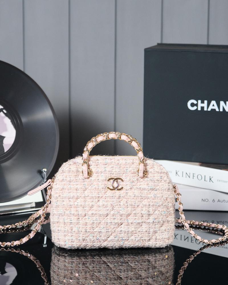 Chanel Wool Small Tote Pink AS5130