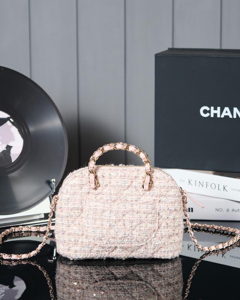 Chanel Wool Small Tote Pink AS5130