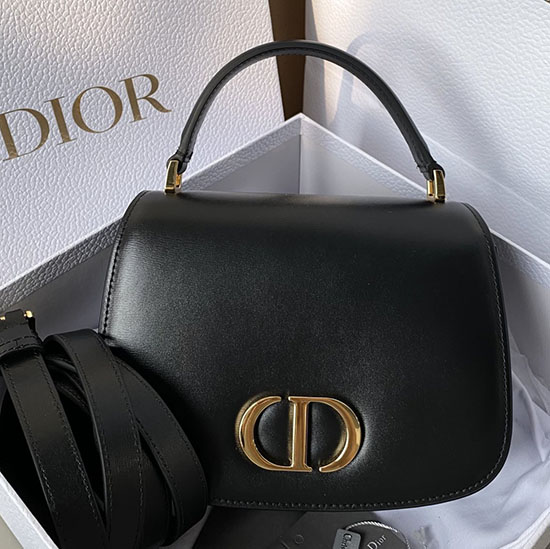 Dior Medium 30 Montaigne Avenue Top Handle Bag M9371 Black