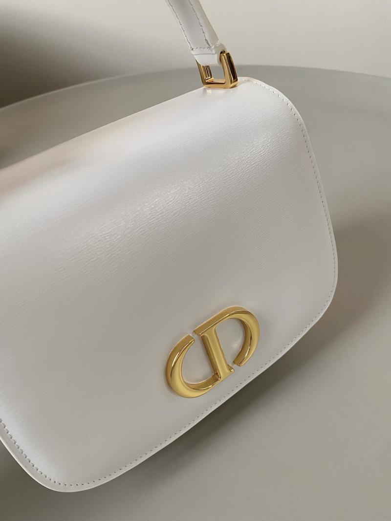 Dior Medium 30 Montaigne Avenue Top Handle Bag M9371 White