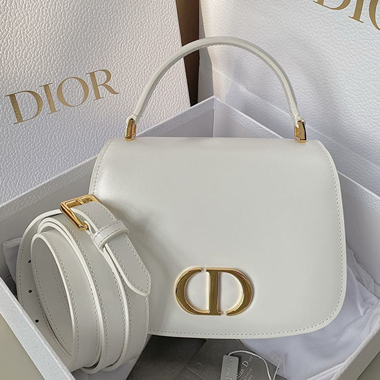 Dior Medium 30 Montaigne Avenue Top Handle Bag M9371 White