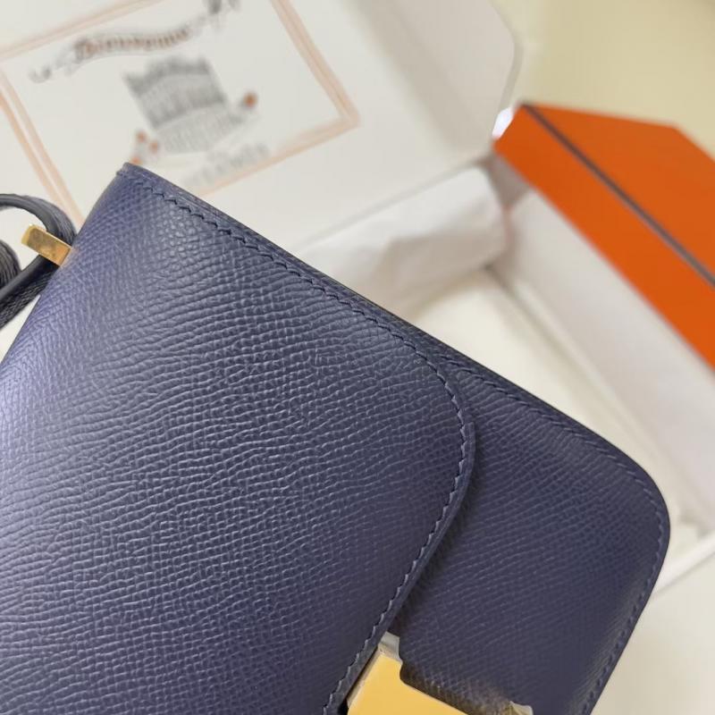 Hermes Epsom Leather Constance Bag HCE1923 Blue Saphir