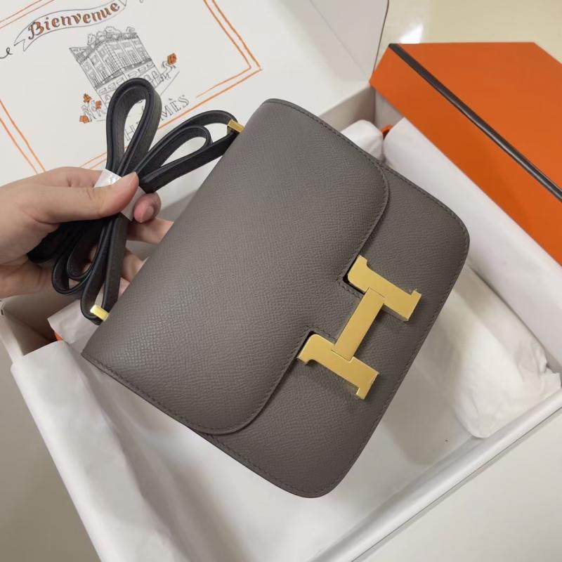 Hermes Epsom Leather Constance Bag HCE1923 Etain