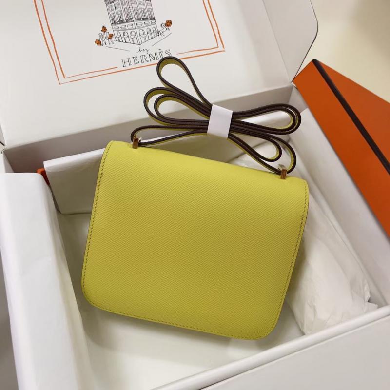 Hermes Epsom Leather Constance Bag HCE1923 Lime