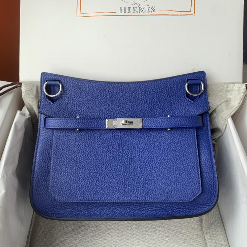 Hermes Taurillon Clemence Jypsiere 28 HJ28 Blue Electric