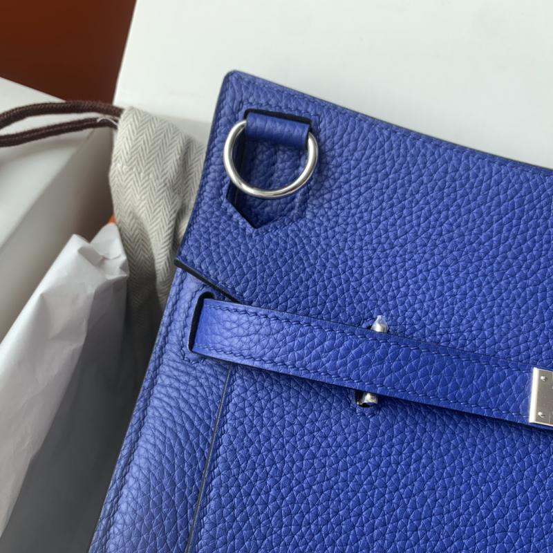 Hermes Taurillon Clemence Jypsiere 28 HJ28 Blue Electric