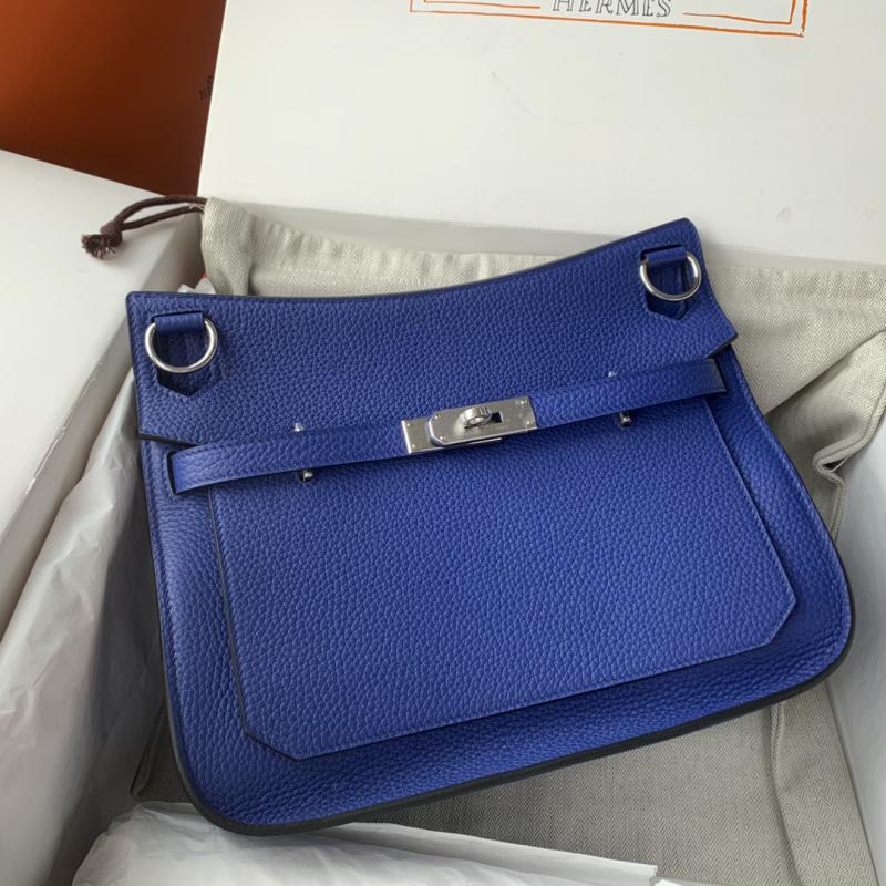 Hermes Taurillon Clemence Jypsiere 28 HJ28 Blue Electric