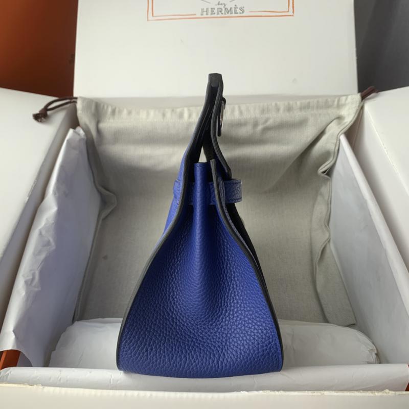 Hermes Taurillon Clemence Jypsiere 28 HJ28 Blue Electric