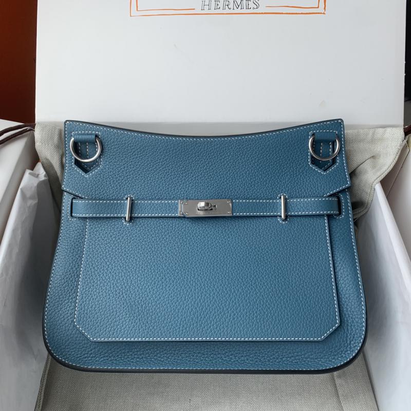 Hermes Taurillon Clemence Jypsiere 28 HJ28 Blue Jean